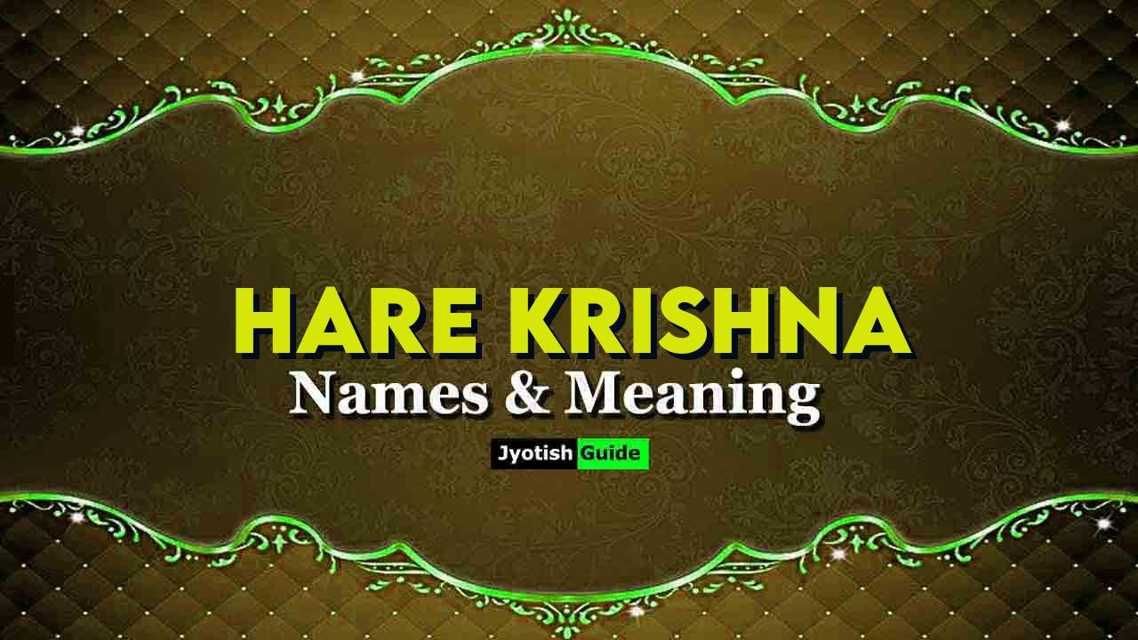 hare krishna name meaning